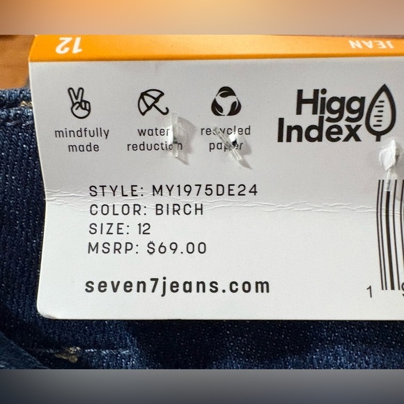 Seven7 Dark Blue Women's Skinny Jeans. NWT size 12 - Picture 5 of 6